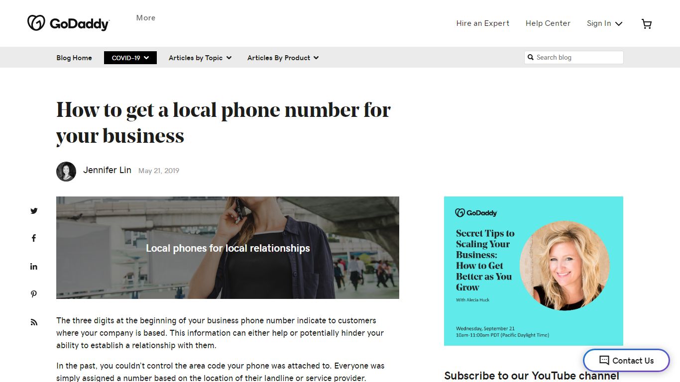 How to get a local phone number for your business